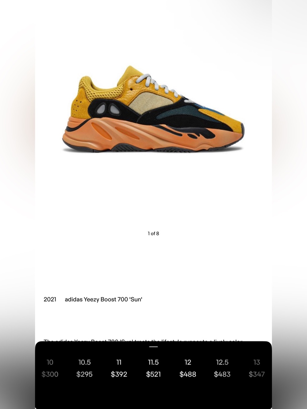 Yeezy 700 ‘Sun’ - Picture 5 of 5